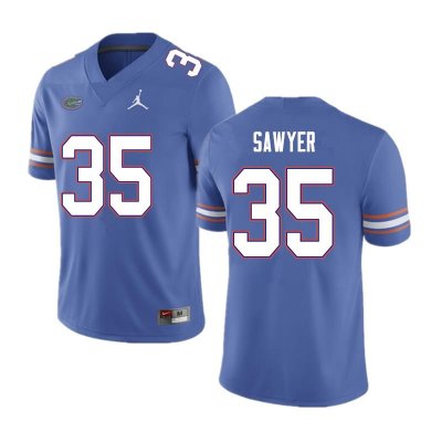 Men's Florida Gators #35 William Sawyer NCAA Nike Blue Authentic Stitched College Football Jersey WAG8862WL